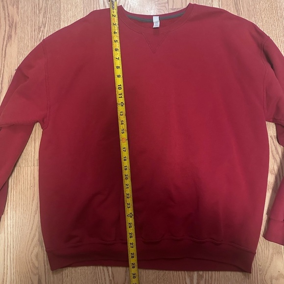 Size 2XL Red Crewneck Jersey Sweater - Picture 5 of 7